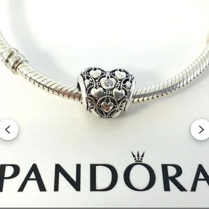 Rare Authentic Pandora club 2016 openwork heart